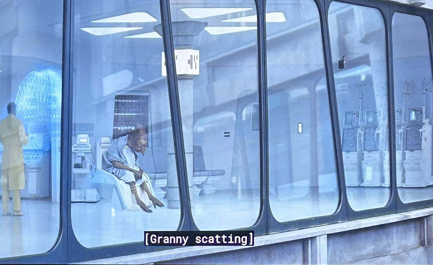 The meme is an image of a character from the Star Wars franchise, specifically a creature known as a "Gonk" or a "Gonk Droid," sitting in a chair with a disappointed expression. The text "I find your lack of faith disturbing" is often associated with this character, but in this meme, it's replaced with the phrase "I find your lack of snacks disturbing." The image is a humorous take on the original quote, implying that the Gonk is upset because it's not getting any snacks.